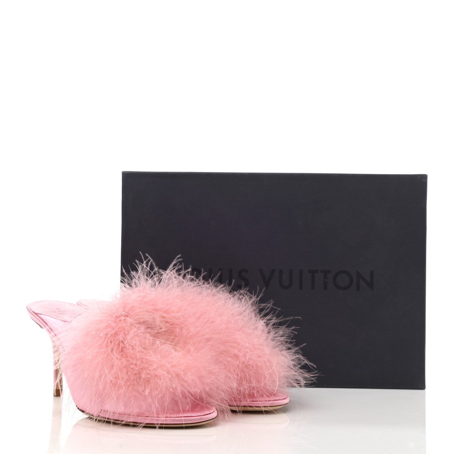 Louis Vuitton Fur Crystal LV Marilyn Mule 39 Rose 9 of 9