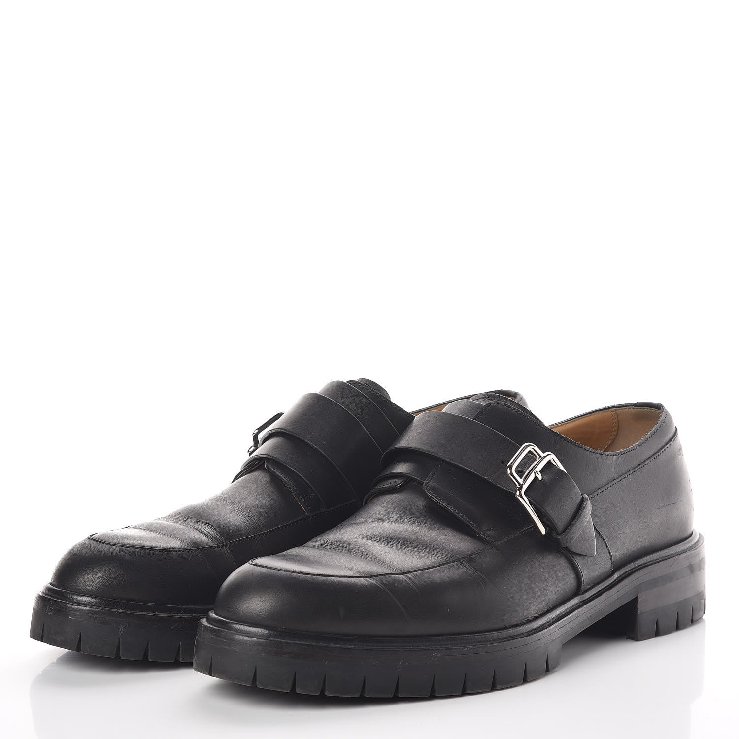 Hermes Calfskin Mens Buckle Loafers 42.5 Black 3 of 10