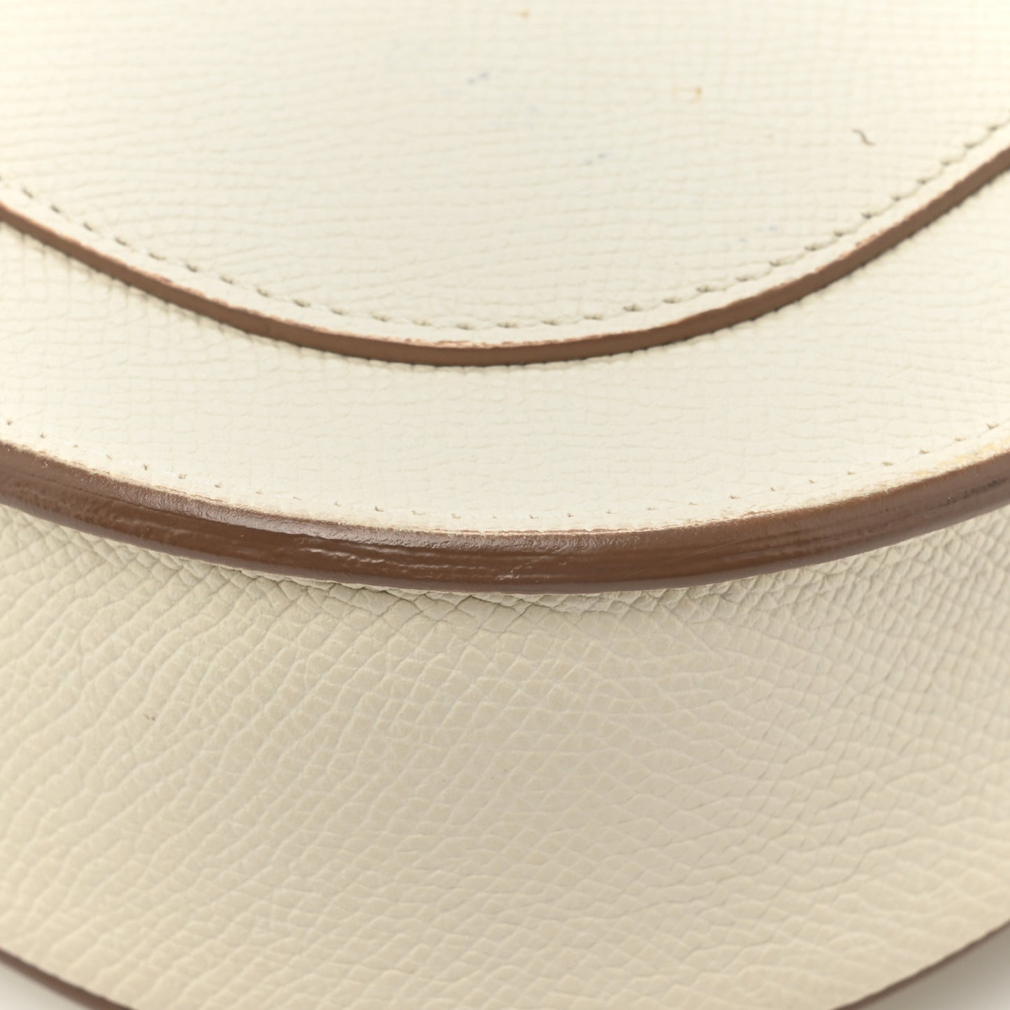 Grained Calfskin Small Trotteur White
