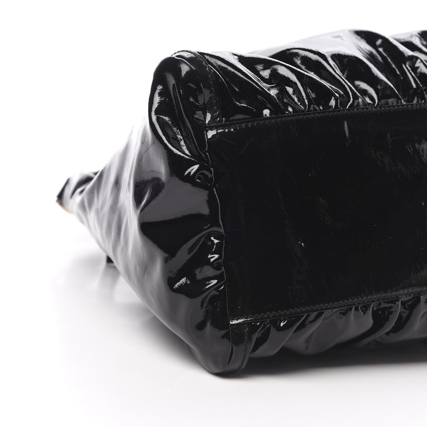 Patent Large D Ring Hobo Black