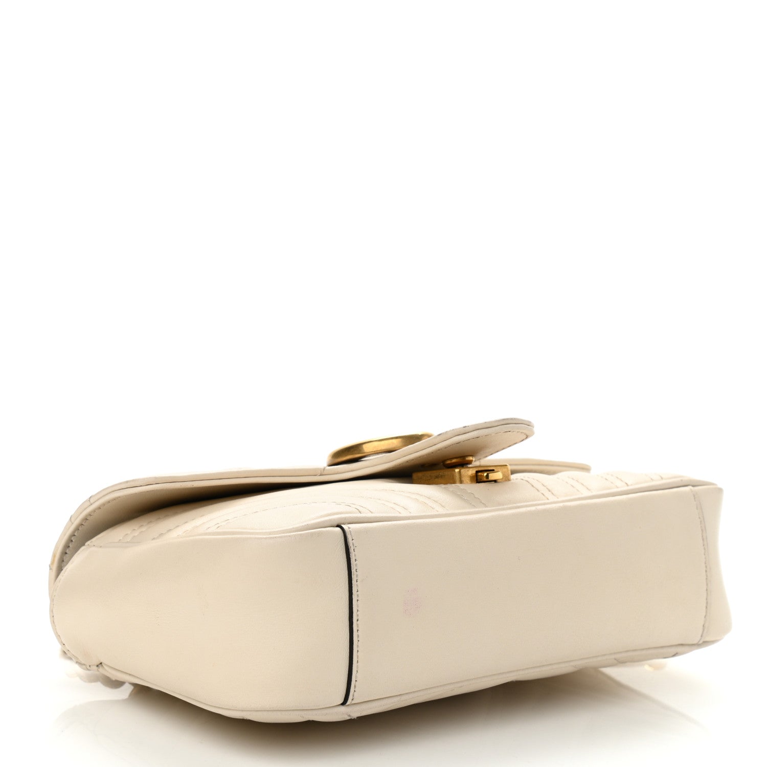 Gucci Calfskin Matelasse Mini GG Marmont Shoulder Bag White 5 of 17