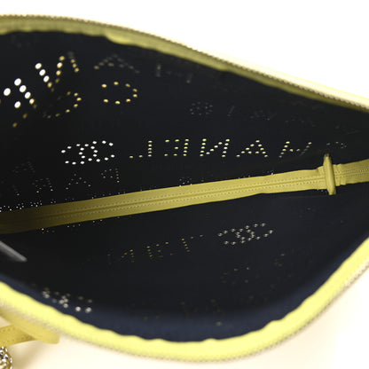 Chanel Calfskin Eyelets Clutch Yellow 9 of 20