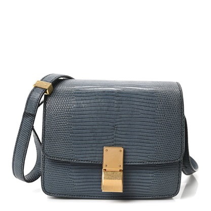 Celine Lizard Small Classic Box Flap Bag Blue 1 of 10