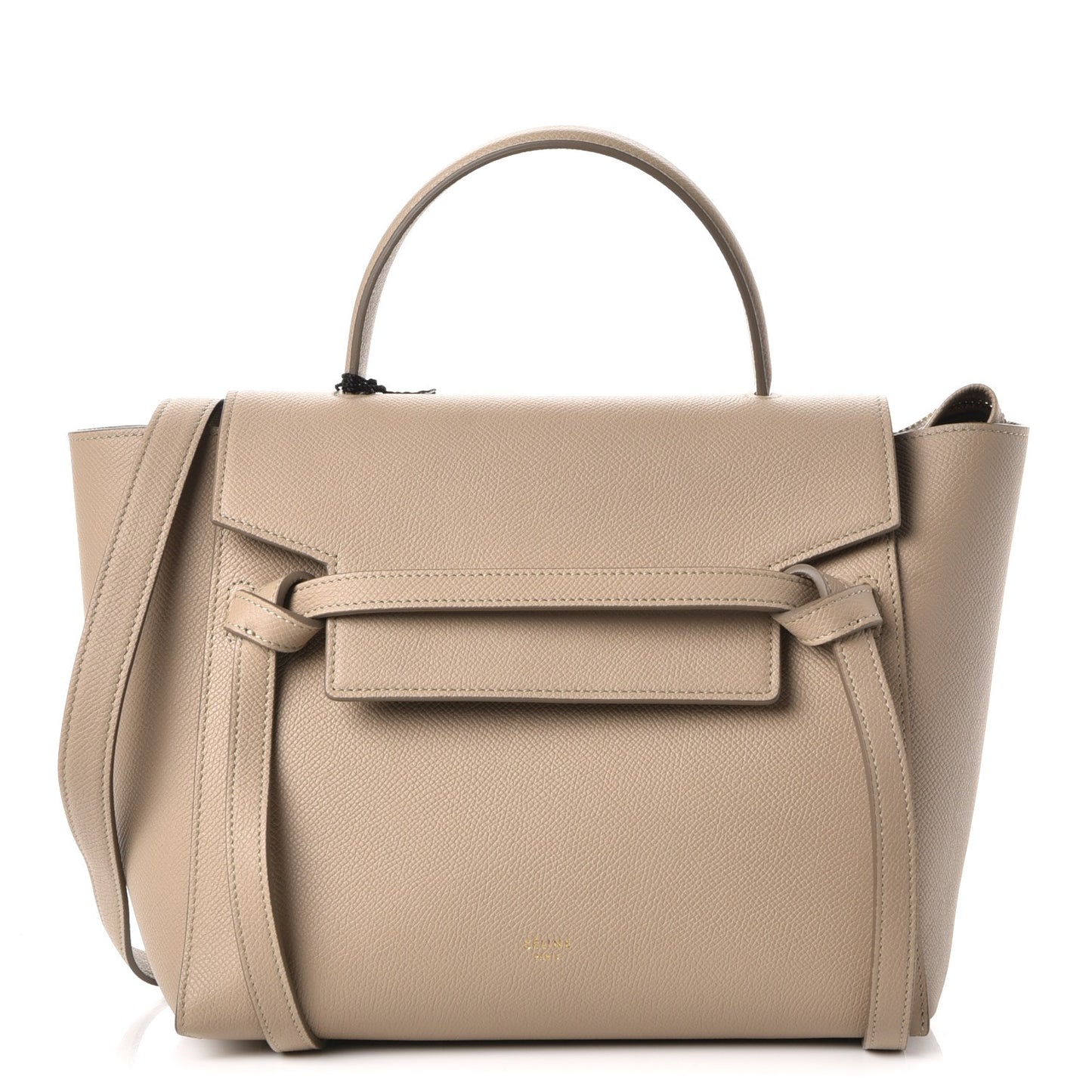 Grained Calfskin Micro Belt Bag Light Taupe