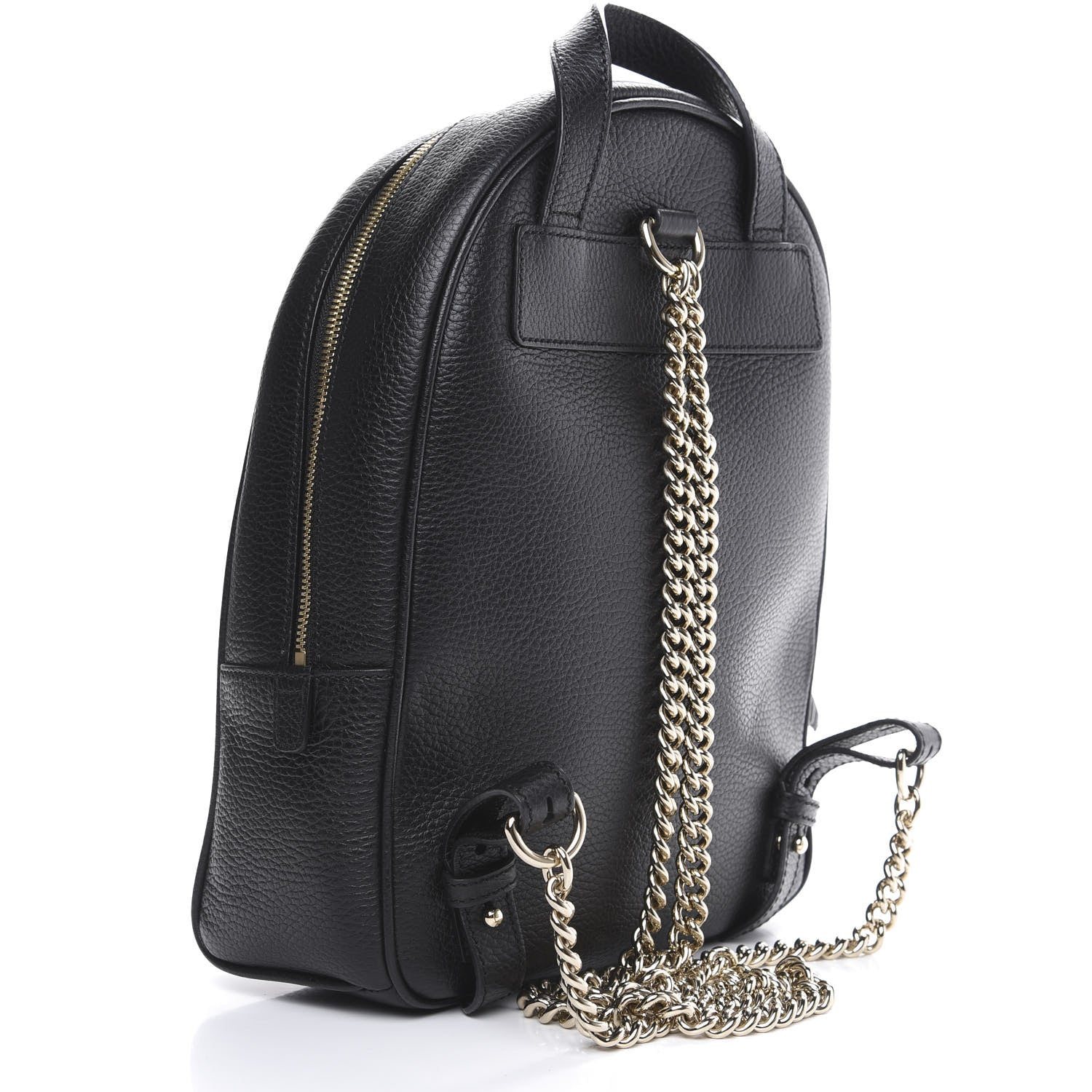 Gucci Pebbled Calfskin Soho Chain Backpack Black 2 of 10