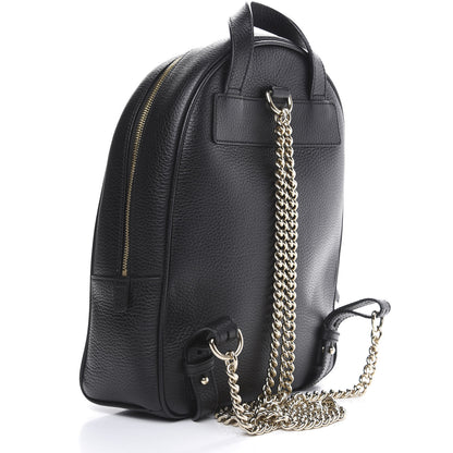 Gucci Pebbled Calfskin Soho Chain Backpack Black 2 of 10