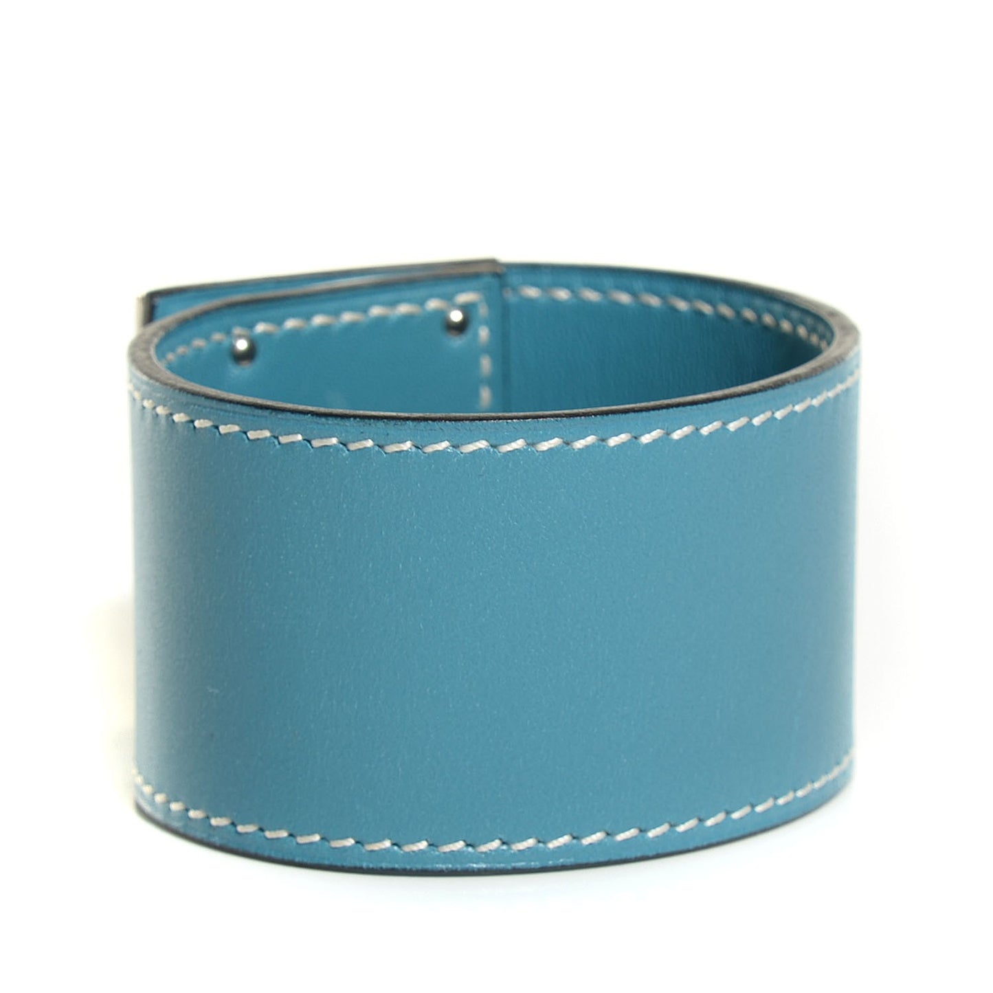 Veau Box Kelly Dog Bracelet Blue Jean