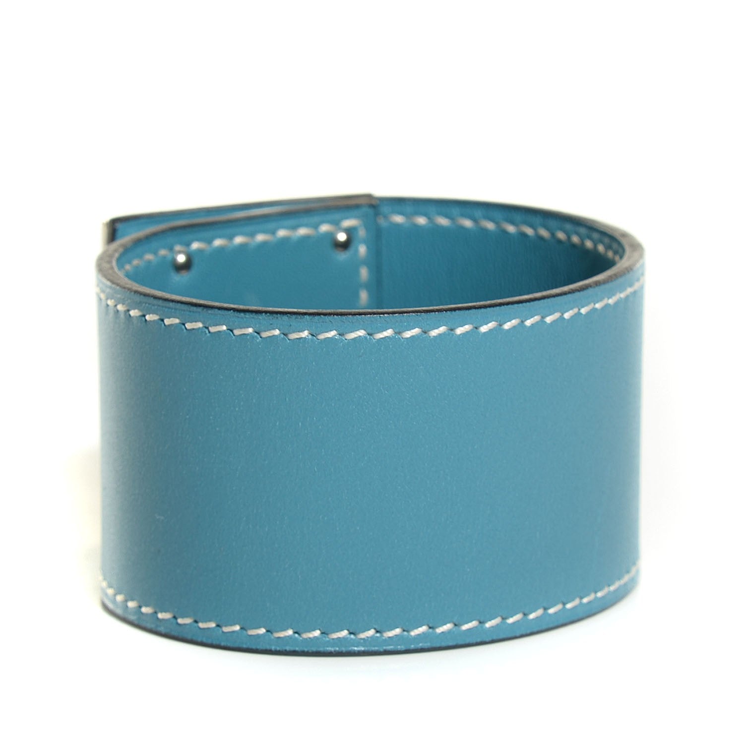 Hermes Veau Box Kelly Dog Bracelet Blue Jean 3 of 7