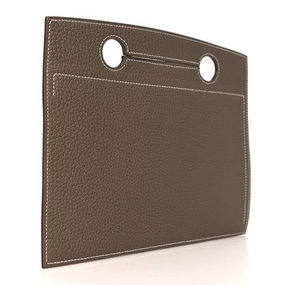 Hermes Togo Backpocket Pouch 30 Etoupe 3 of 7