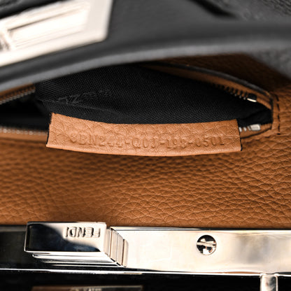 Fendi Cuoio Romano Selleria Bi-Color Mini Peekaboo Iconic Satchel Black Mou 8 of 11