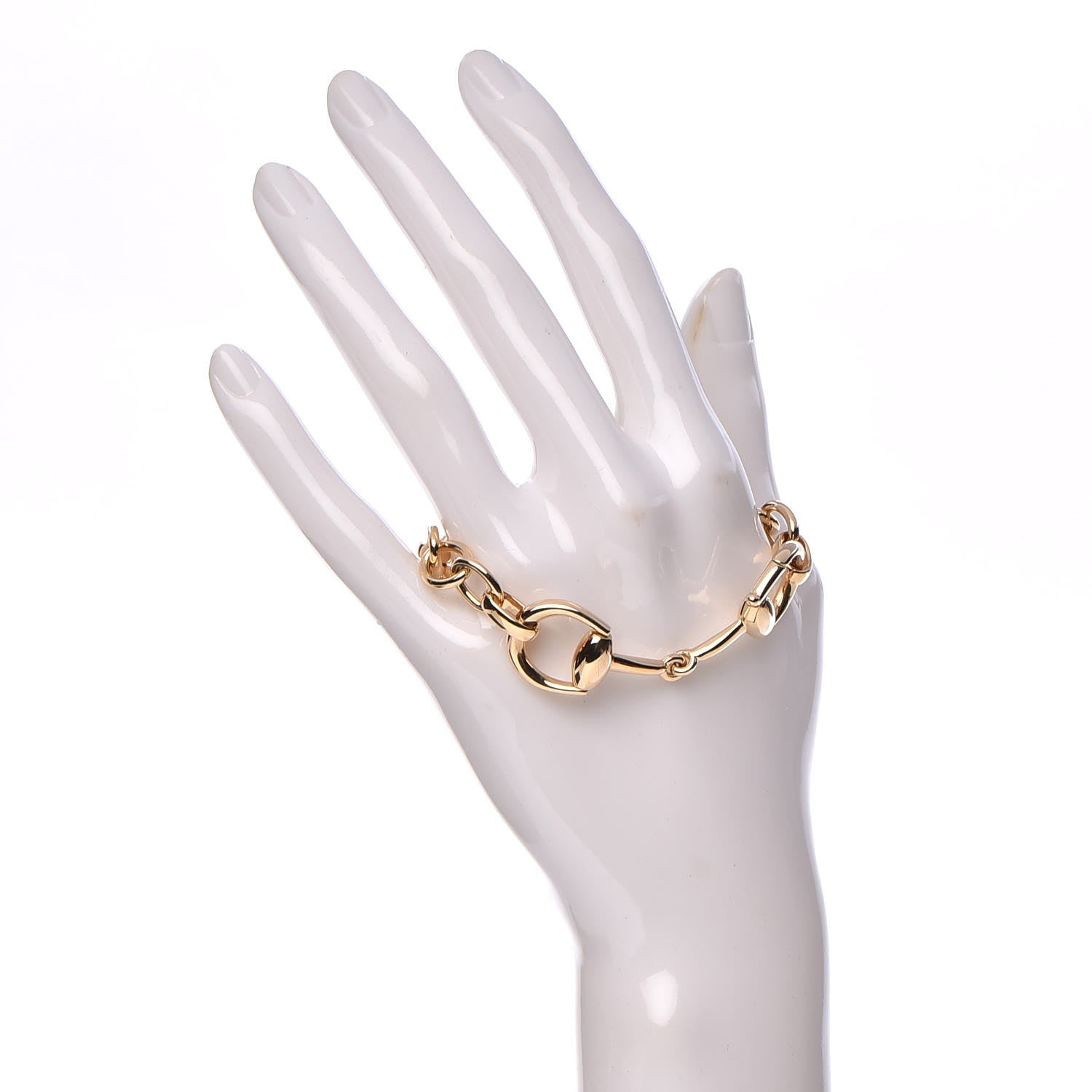 Gucci 18K Yellow Gold Horsebit Bracelet 2 of 5