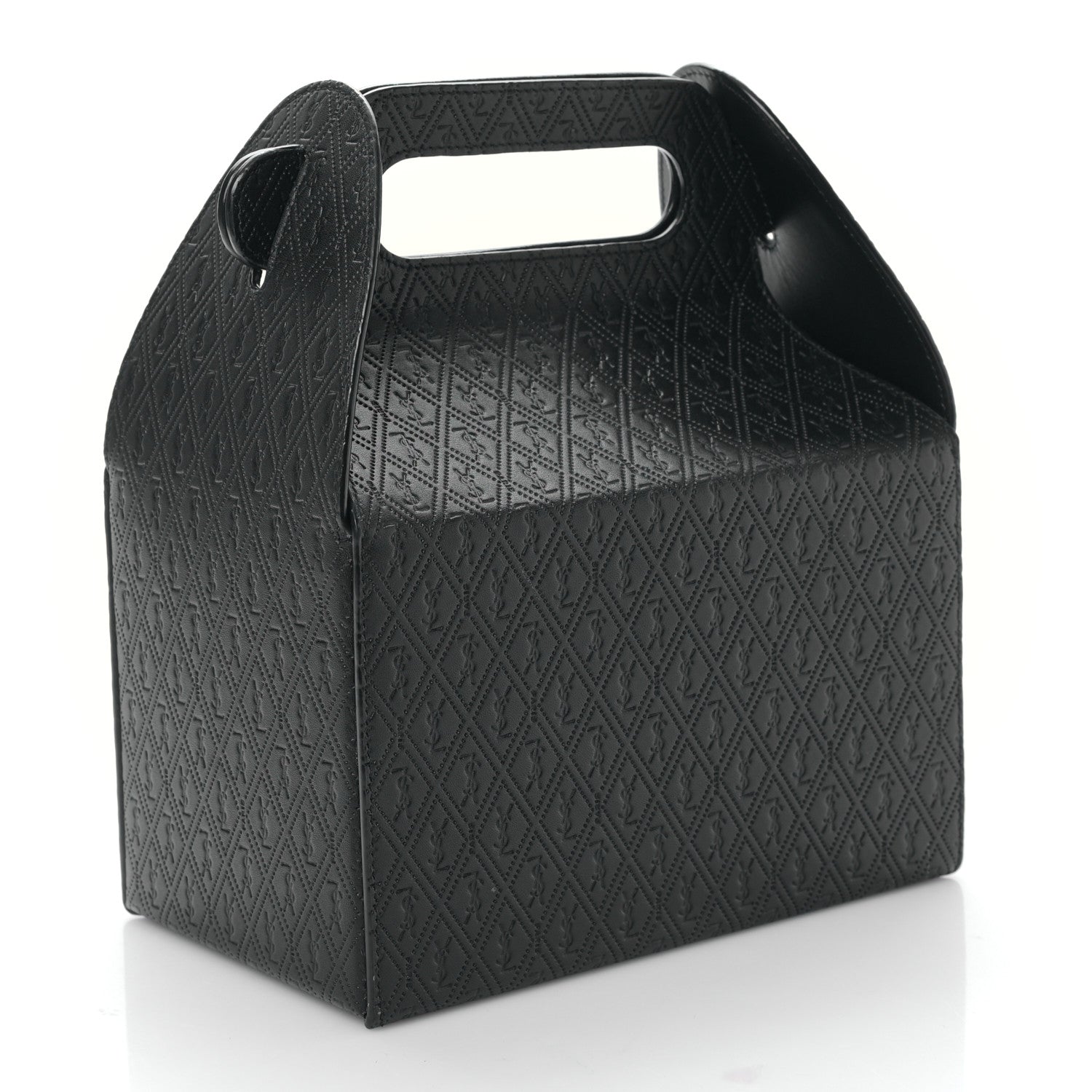 Saint Laurent Calfskin Monogram Take Away Box Black 3 of 8