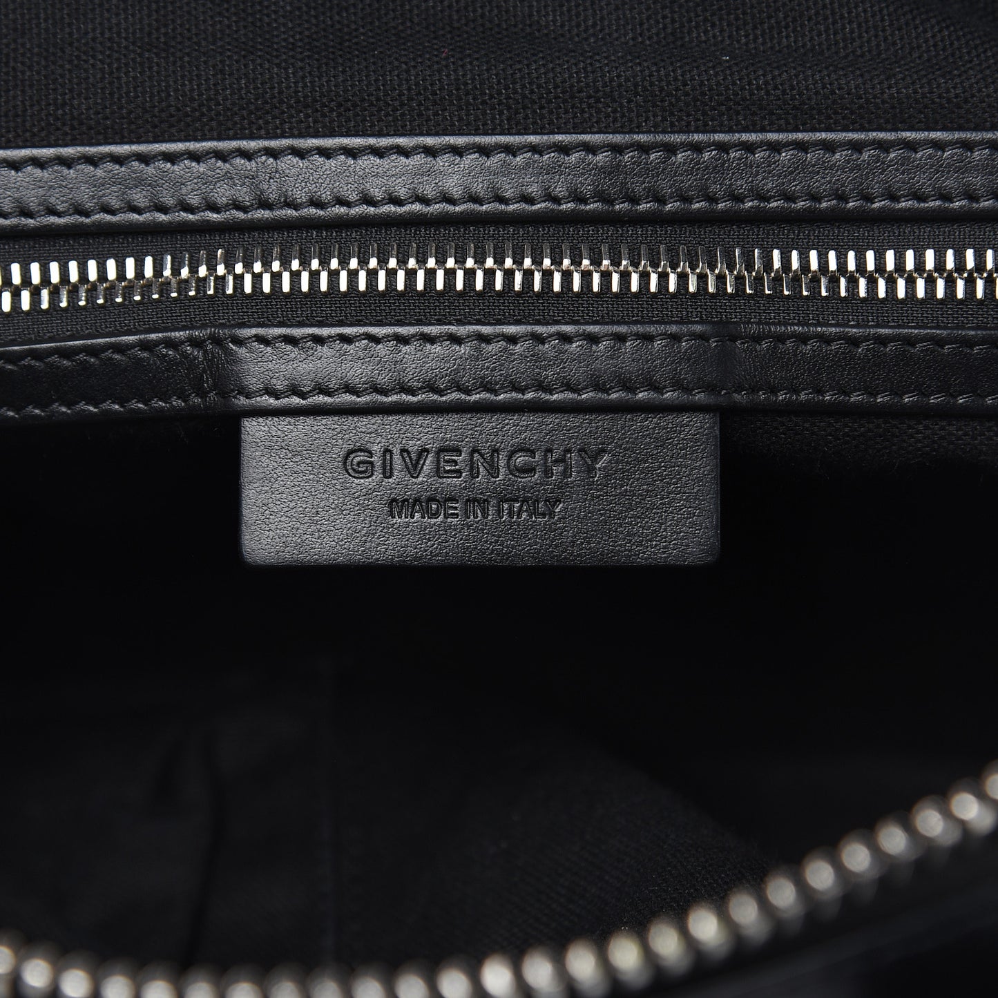 Waxed Calfskin Small Nightingale Logo Strap Black