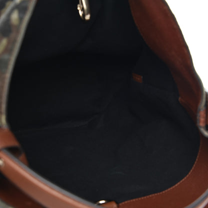 Burberry Canvas Mega Check Camouflage Medium Susanna Hobo Russet Brown 6 of 12