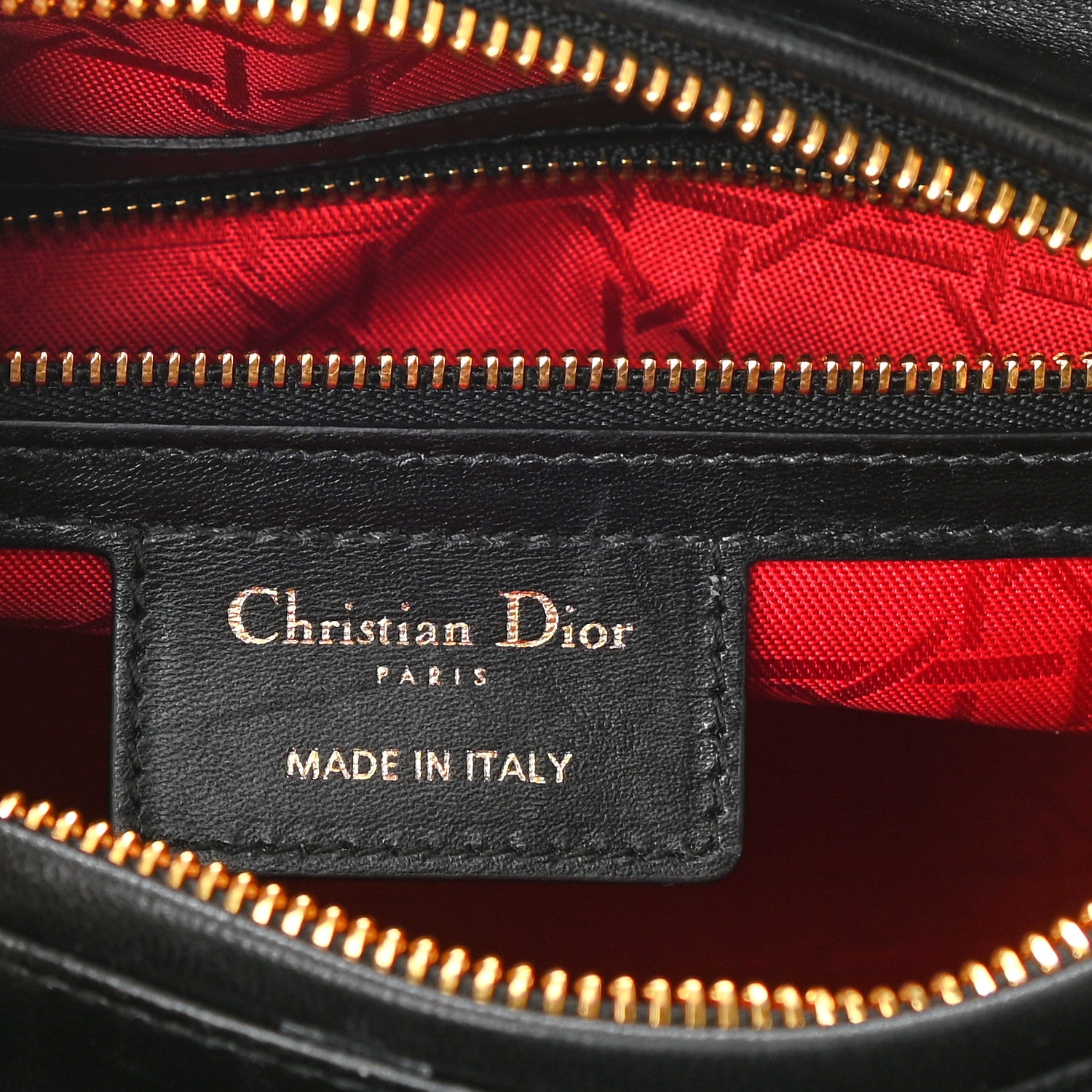 Christian Dior Lambskin Cannage Medium Lady Dior Black 6 of 9
