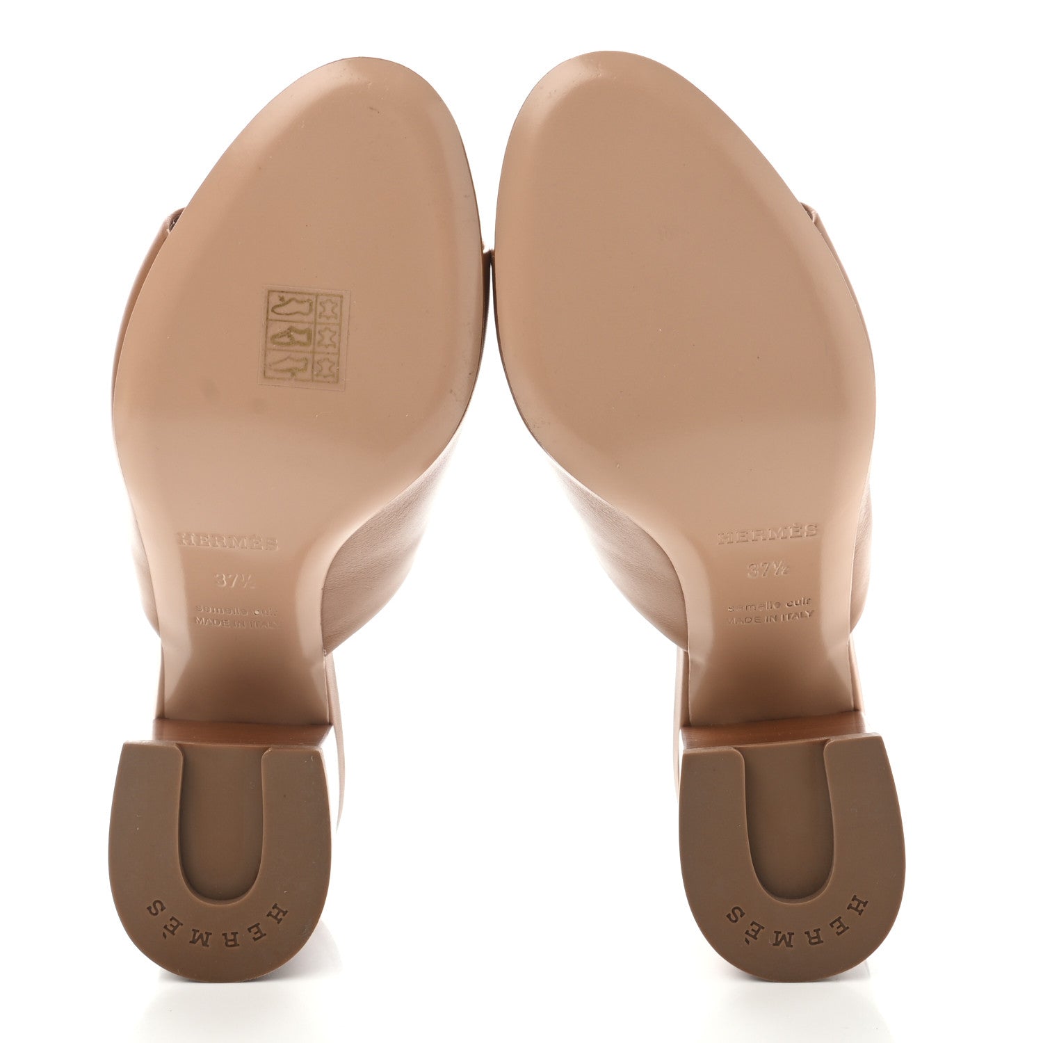 Hermes Calfskin Camilla Mules 37.5 Beige Dore 5 of 8
