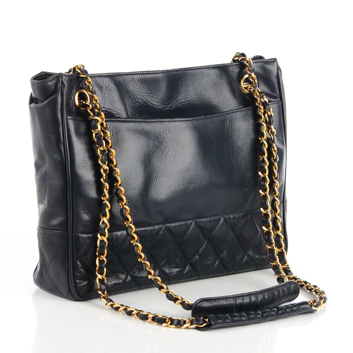 Chanel Lambskin Shoulder Bag Navy 3 of 7