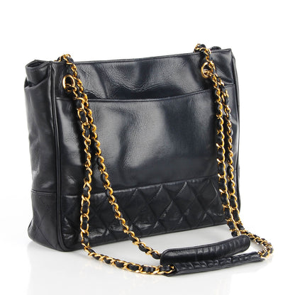 Chanel Lambskin Shoulder Bag Navy 3 of 7