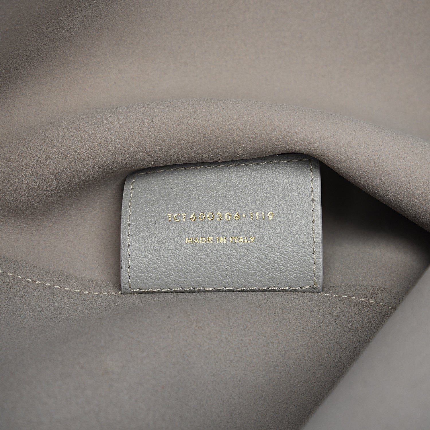Saint Laurent Calfskin North-South Shopping Tote Oyster Grey 6 of 9