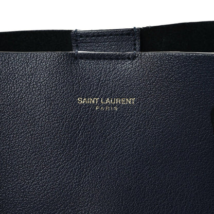 Saint Laurent Calfskin Large Shopping Tote Deep Marine 17 of 20