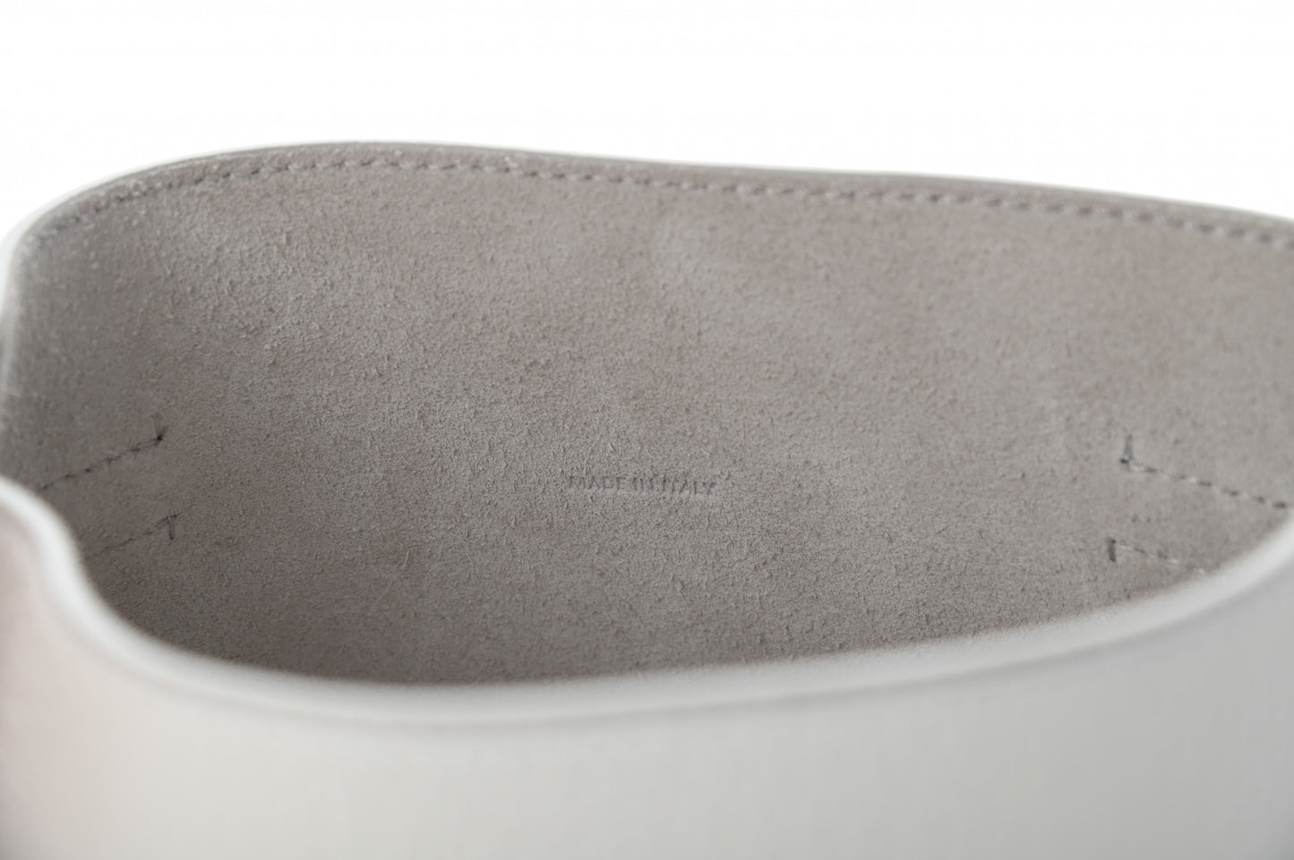 Supple Grained Calfskin Nano Big Bag Bucket White
