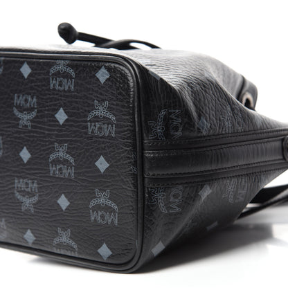 MCM Visetos Essential Drawstring Bucket Bag Black 7 of 12