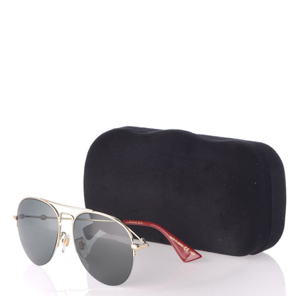 Gucci Aviator Sunglasses GG0107/S Green Red 7 of 7