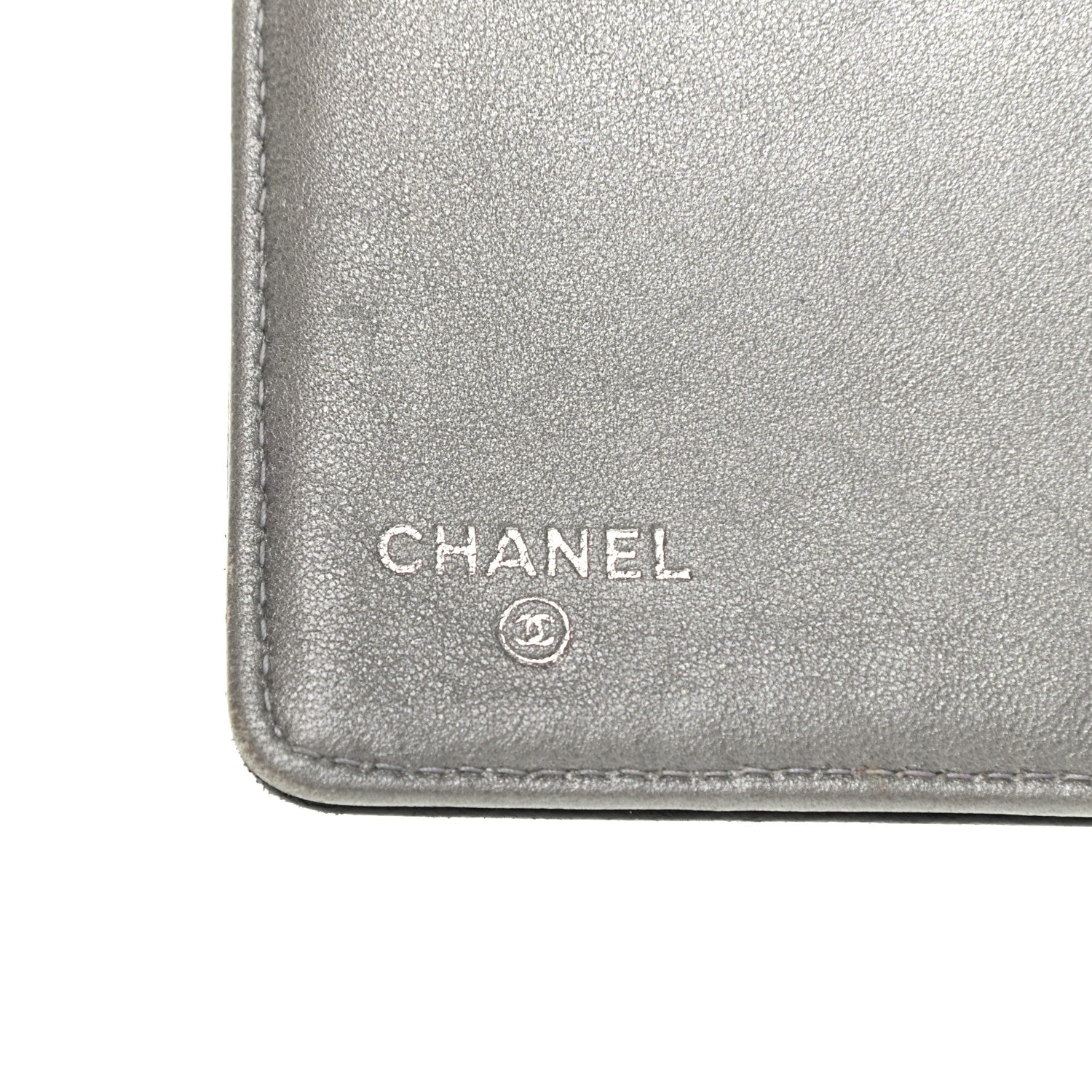Chanel Lambskin Camellia Embossed Yen Wallet Black 12 of 16