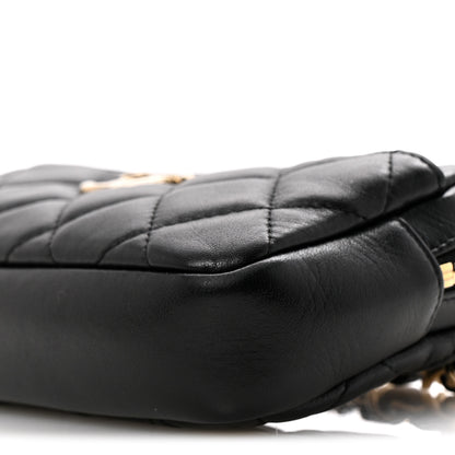Chanel Lambskin Quilted Waist Bag With Pouch Black 21 of 29