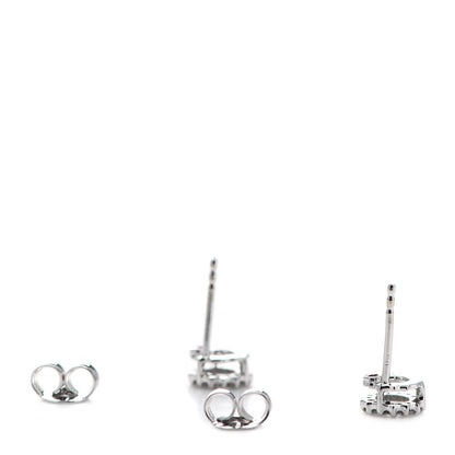 Roberto Coin 18K White Gold Diamond Circle Stud Earrings 3 of 4
