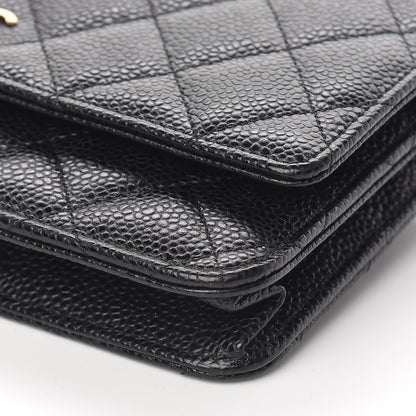Chanel Caviar Quilted Wallet On Chain WOC Black 10 of 11
