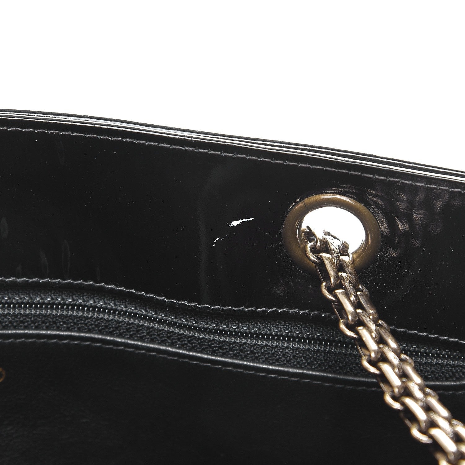 Chanel Patent Mademoiselle Tote Black 8 of 8