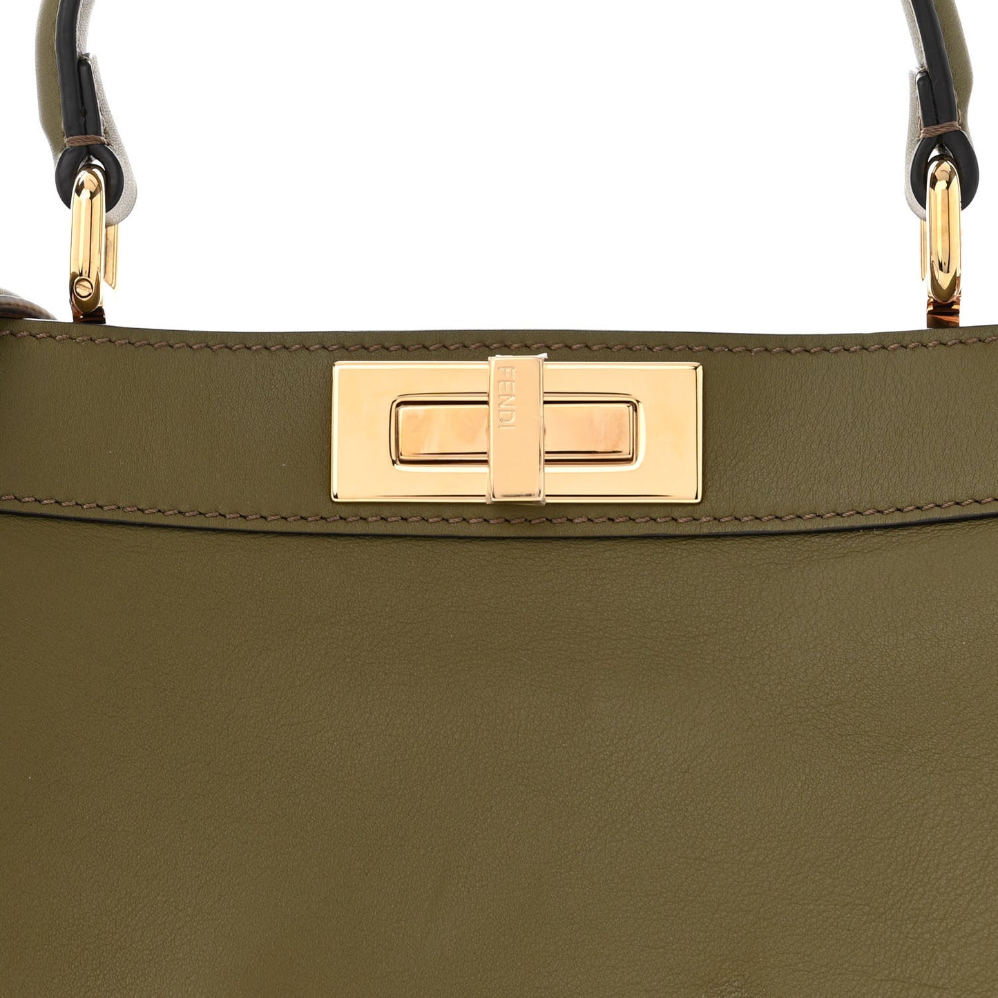 Vitello Seta Shiny Nappa Medium Peekaboo I SEE U Satchel Avocado Light Rose