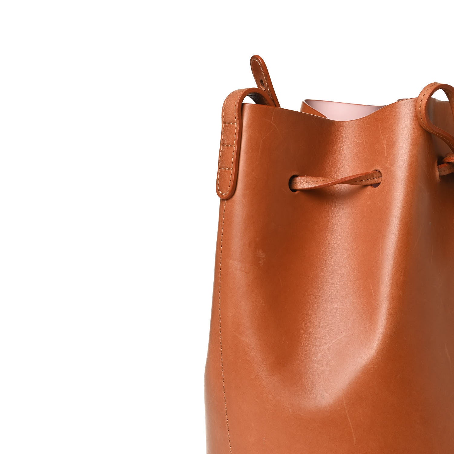 Mansur Gavriel Vegetable Tanned Calfskin Bucket Bag Cammello Rosa 16 of 21