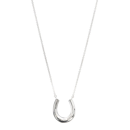 Tiffany Sterling Silver 1837 Horseshoe Pendant Necklace 1 of 5