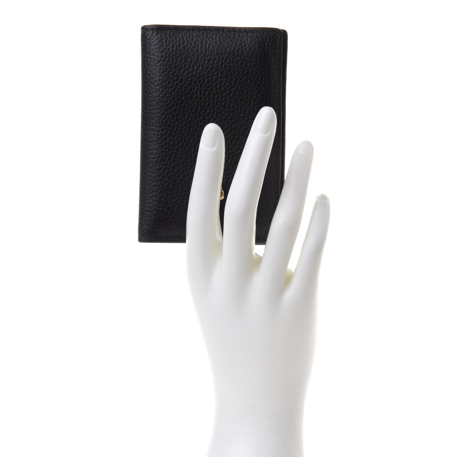 Alexander McQueen Grained Calfskin Skull Card Holder Black 2 of 8