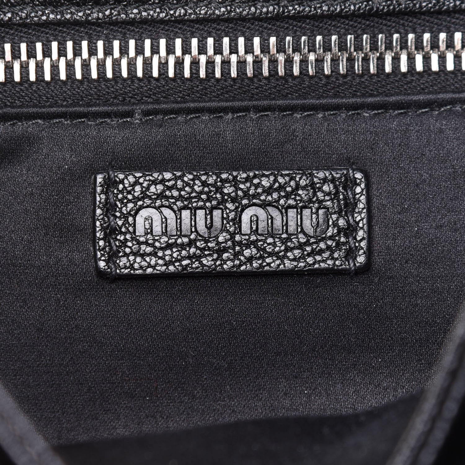 Miu Miu Goatskin Madras Flap Shoulder Bag Black 5 of 10