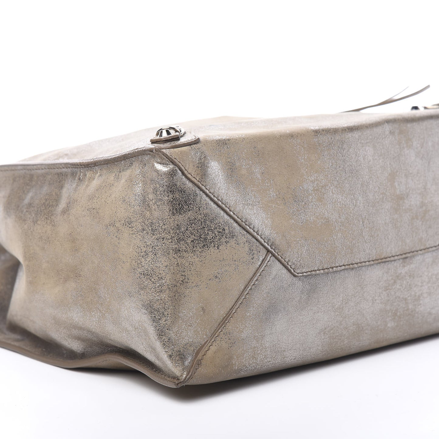 Metallic Calfskin Papier A5 Tote Gold