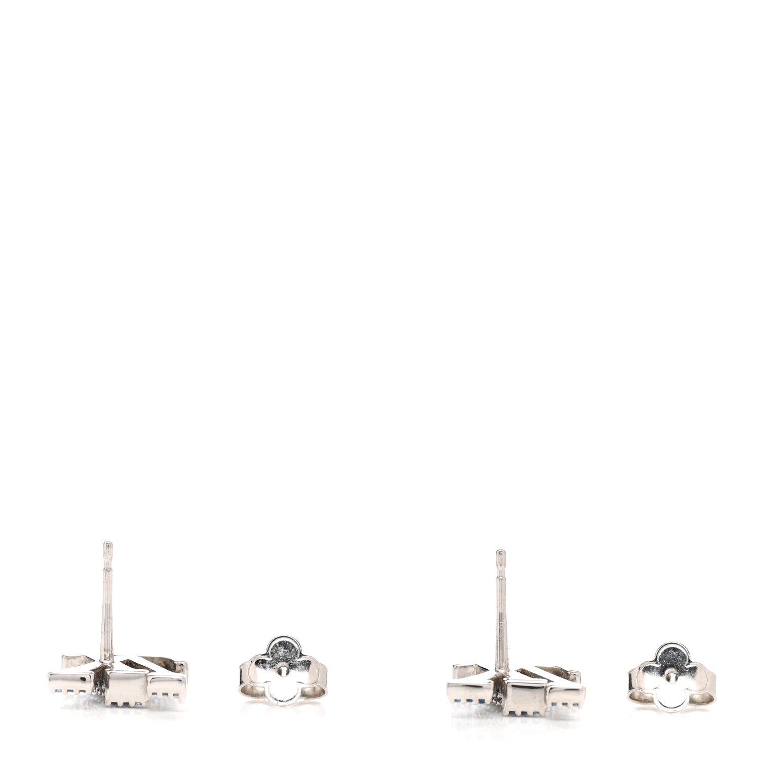 Louis Vuitton Metal Crystal LV Iconic Earrings Aquamarine 3 of 4