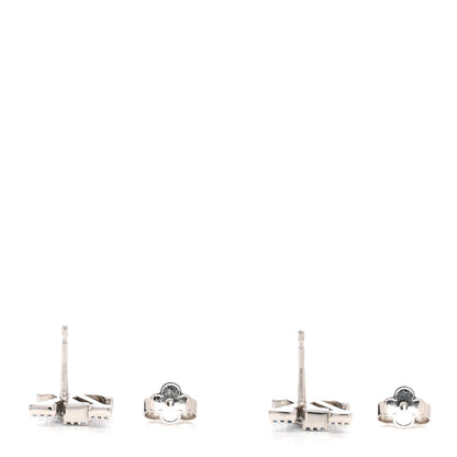 Louis Vuitton Metal Crystal LV Iconic Earrings Aquamarine 3 of 4