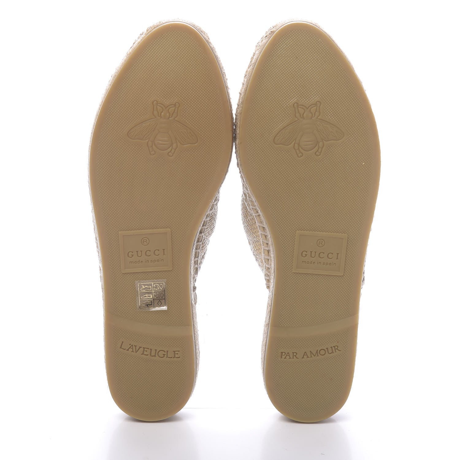 Gucci Straw Elaphe Matelasse GG Marmont Espadrille Slippers 37 Natural Cream Brown 5 of 12