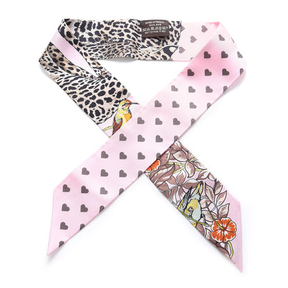 Hermes Silk Jungle Love Love Twilly Rose Pale Etoupe 1 of 3
