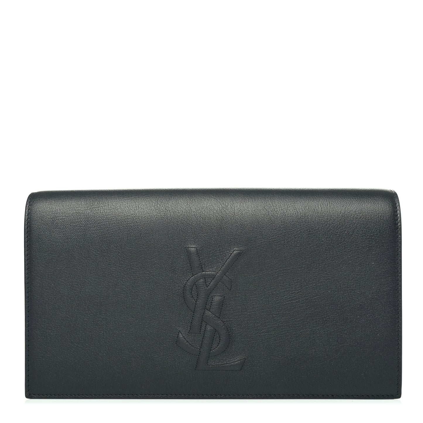 Calfskin Monogram Large Belle De Jour Clutch Navy