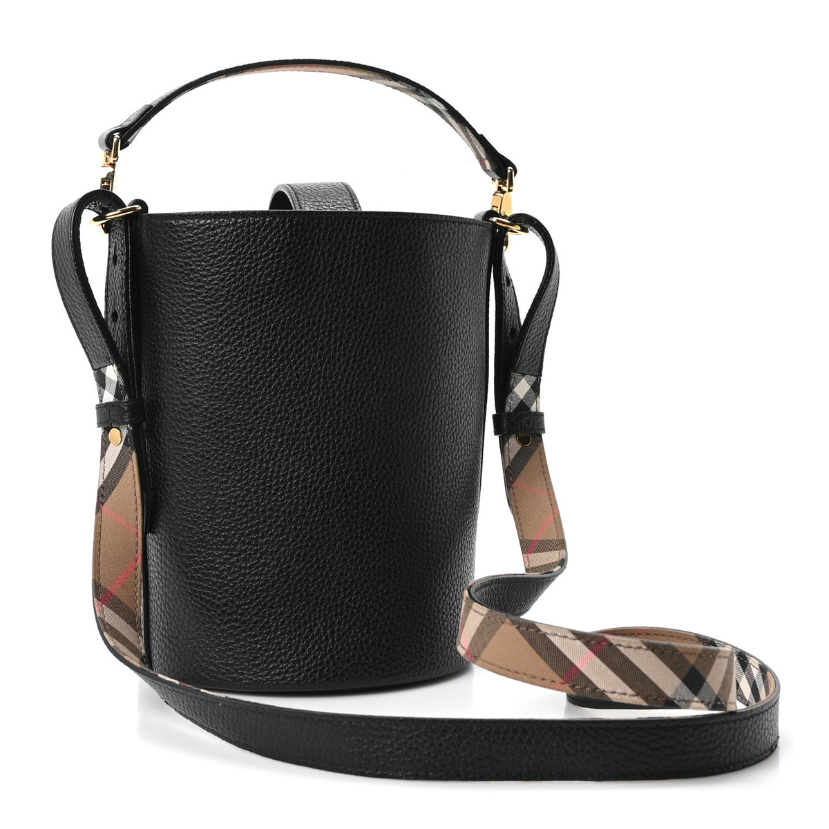 Burberry Grainy Calfskin Small Bucket Bag Black 2 of 9