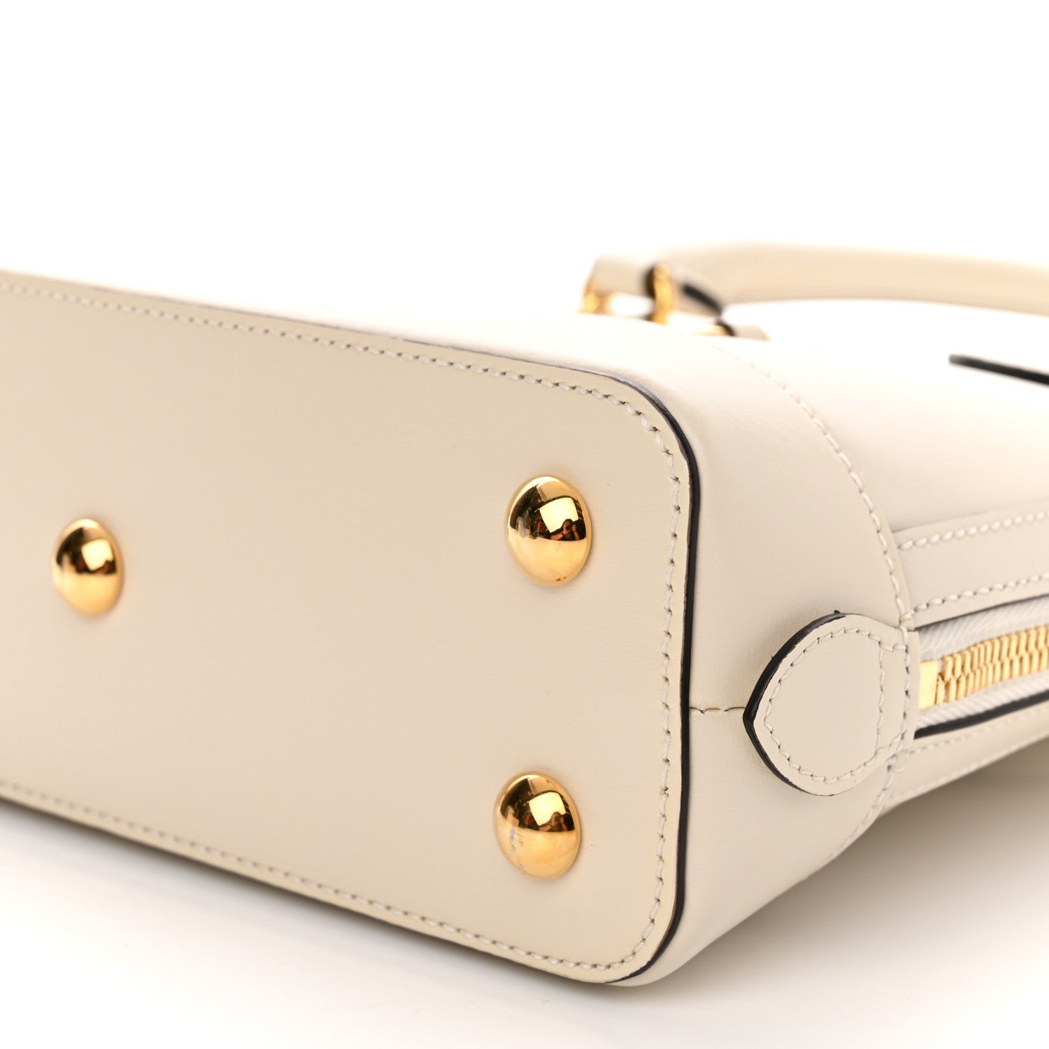 Gucci Boarded Plutone Calfskin Small Horsebit 1955 Top Handle Bag Mystic White 10 of 11