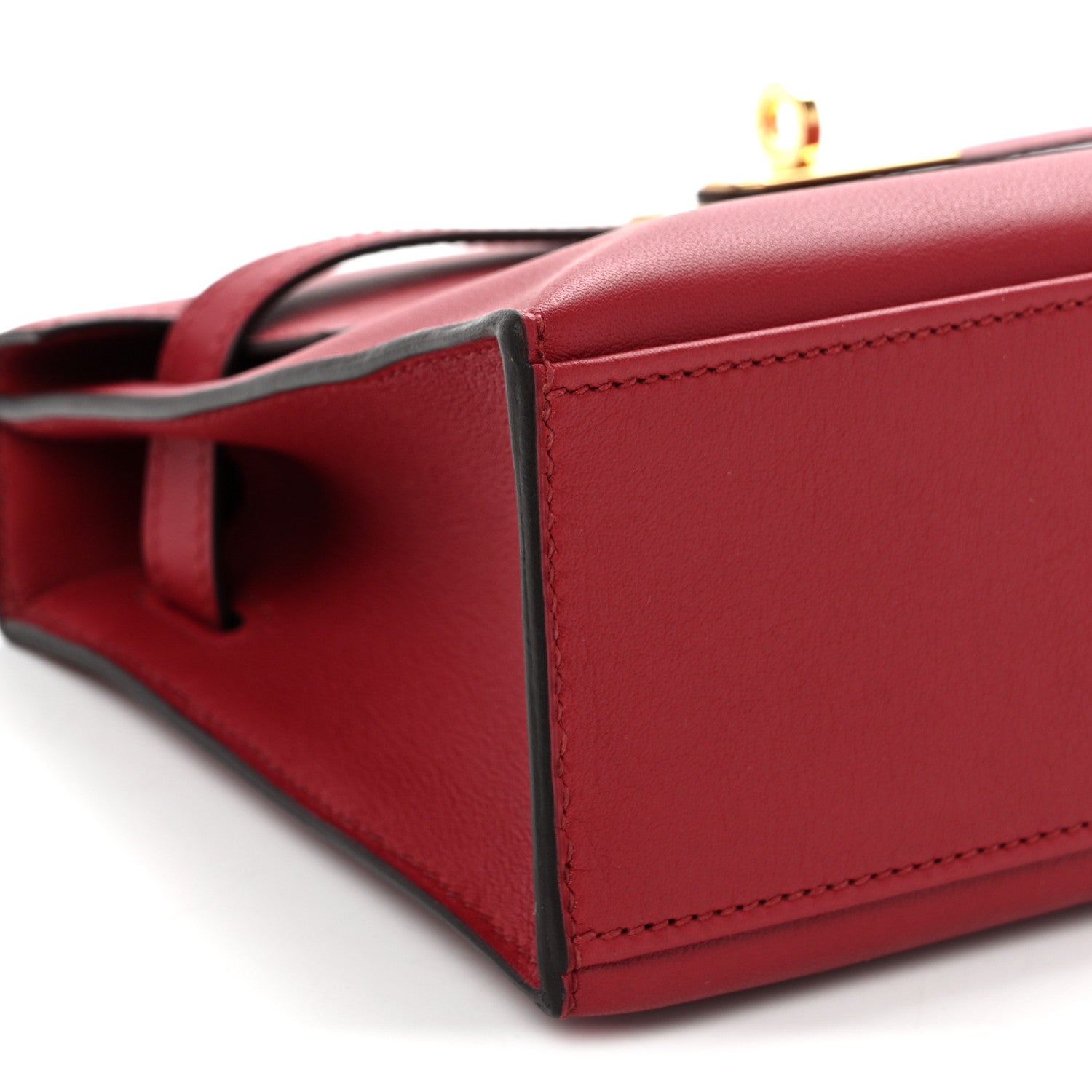 Hermes Swift Kelly Pochette Clutch Rouge Grenat 9 of 11