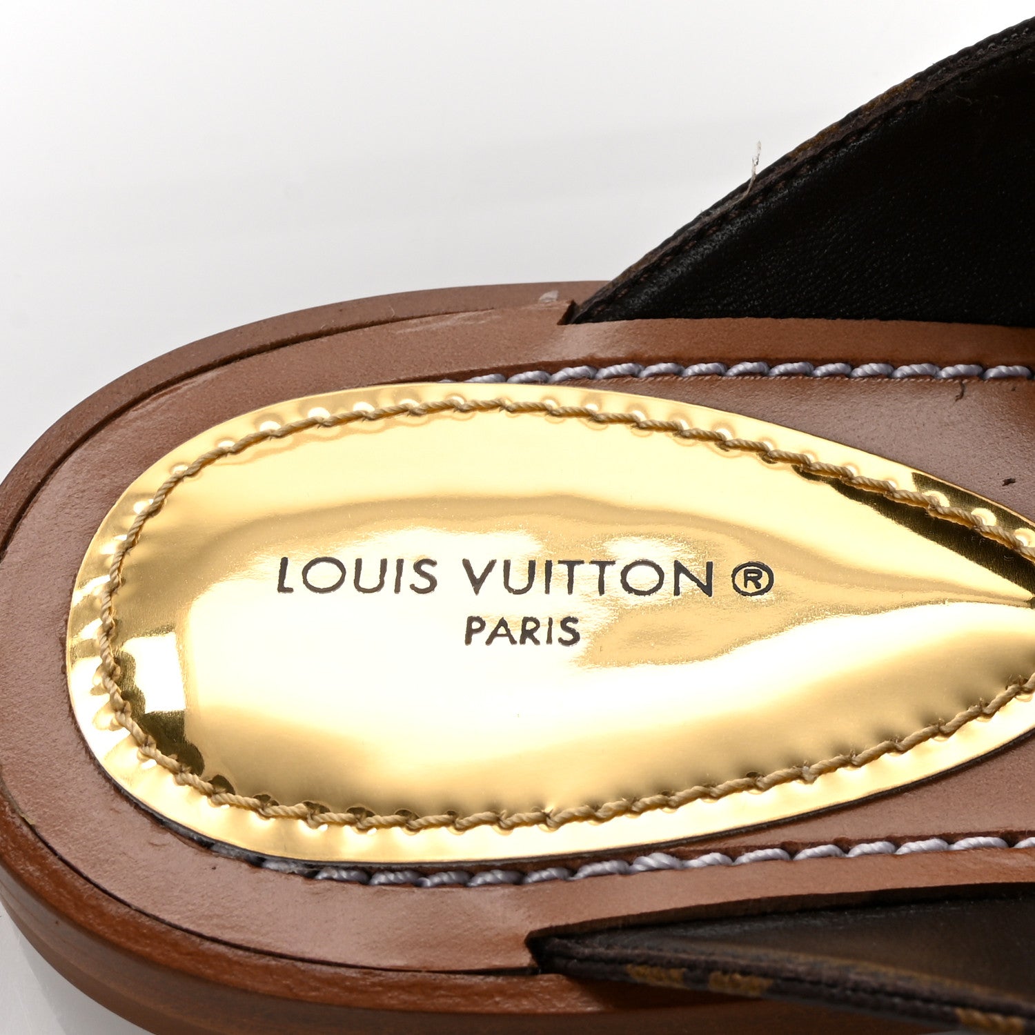 Louis Vuitton Monogram Sunny Flat Thong Sandals 38.5 Brown 8 of 9