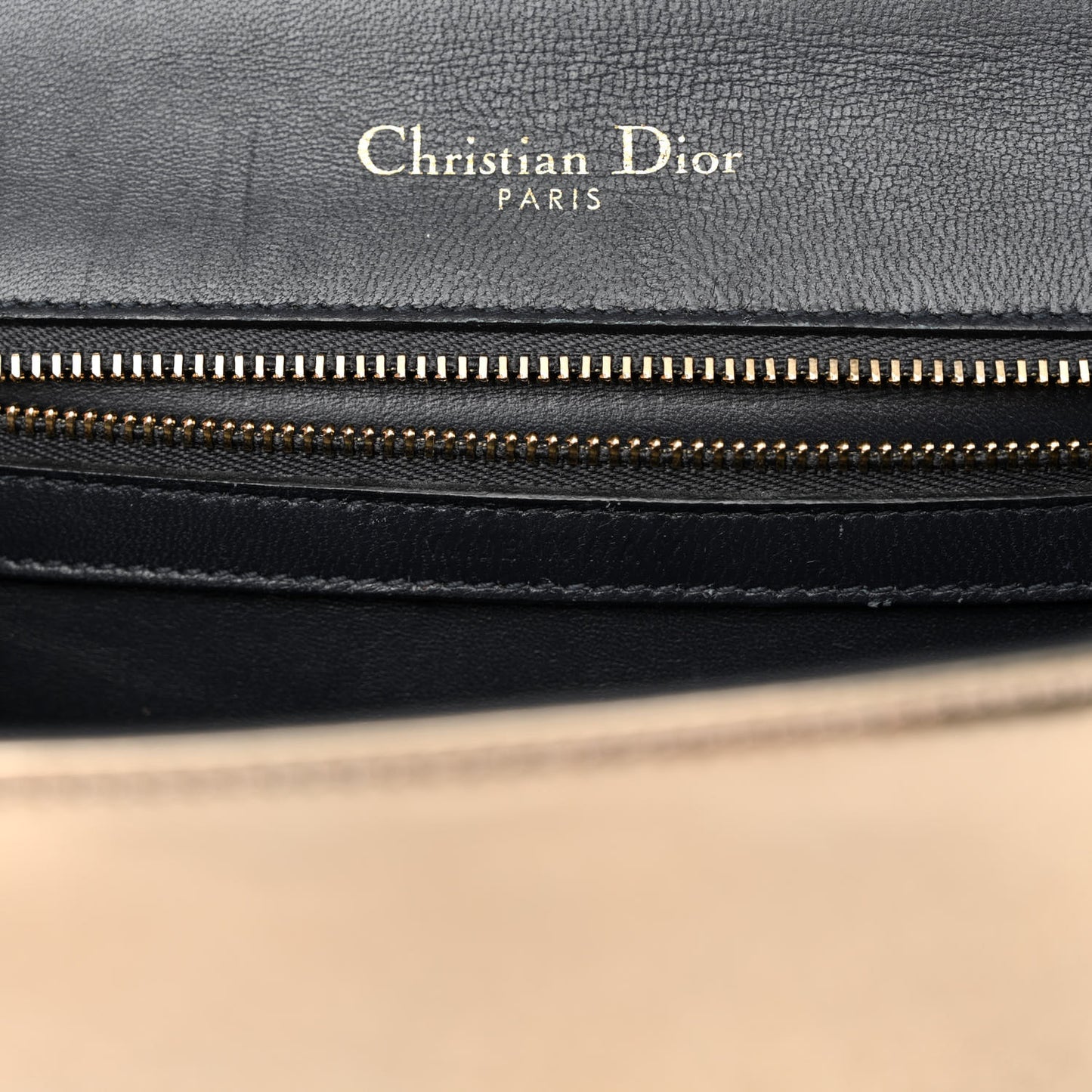 Metallic Patent Micro-Cannage Medium Diorama Flap Bag Gold