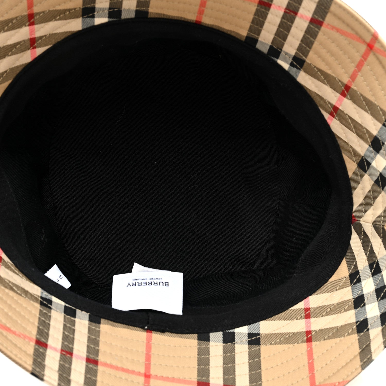 Burberry Technical Cotton Vintage Check Bucket Hat L Archive Beige 7 of 8