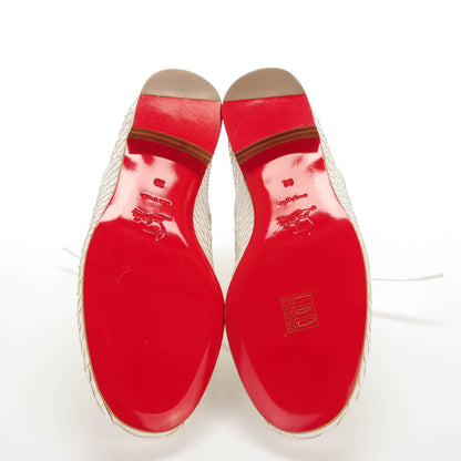 Christian Louboutin Python Crystal Kid Fred Flats 38 Glacier 5 of 9